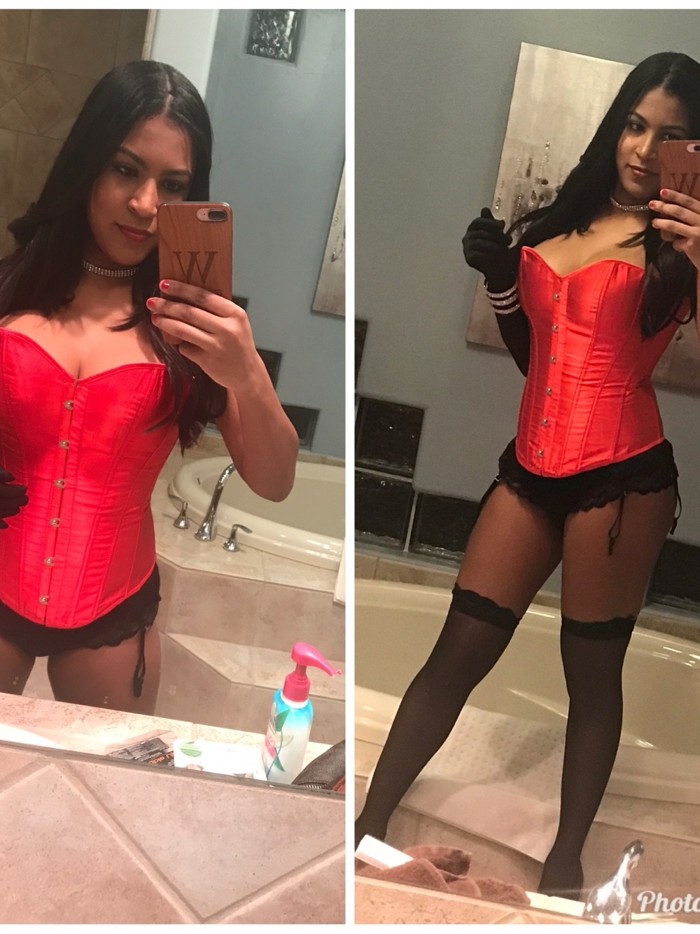 Red Satin Corset Bustier corset - Women Intimates